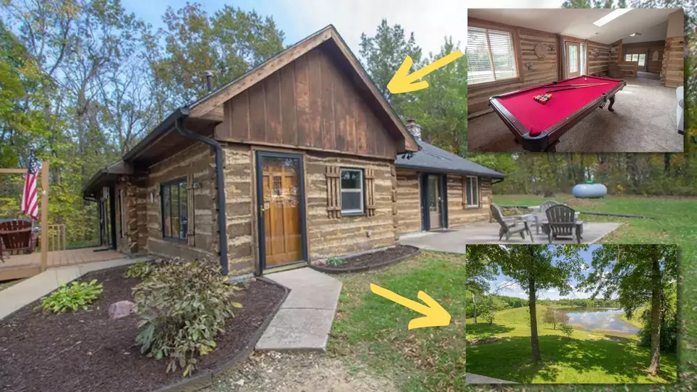 Central Missouri Log Home Has Pool Table and a Sweet Private Lake